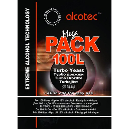 Дрожжи спиртовые Alcotec Mega Pack Turbo 100 L в Челябинске