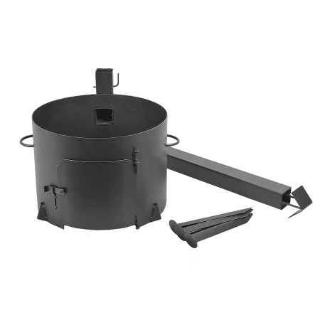 Stove with a diameter of 360 mm with a pipe for a cauldron of 12 liters в Челябинске