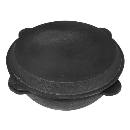 Cast iron cauldron 8 l flat bottom with a frying pan lid в Челябинске