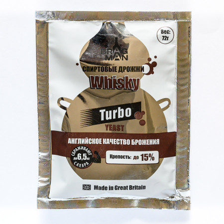 Turbo yeast alcohol BragMan "Whisky TURBO" (72 gr) в Челябинске