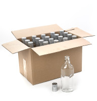20 bottles "Flask" 0.5 l with guala corks in a box
