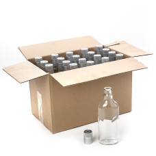 20 bottles "Flask" 0.5 l with guala corks in a box